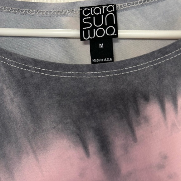 Clara Sunwoo Ombré print 3 quarter sleeve shirt NWT M - Picture 6 of 9